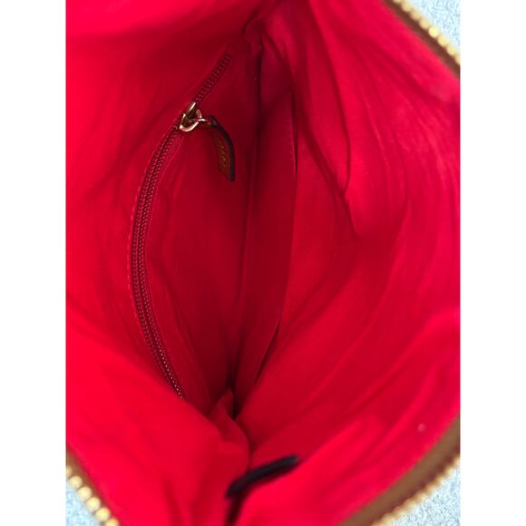 Dooney & Bourke Grey Pebbled Leather Foldover Crossbody #64097 - Picture 9 of 11